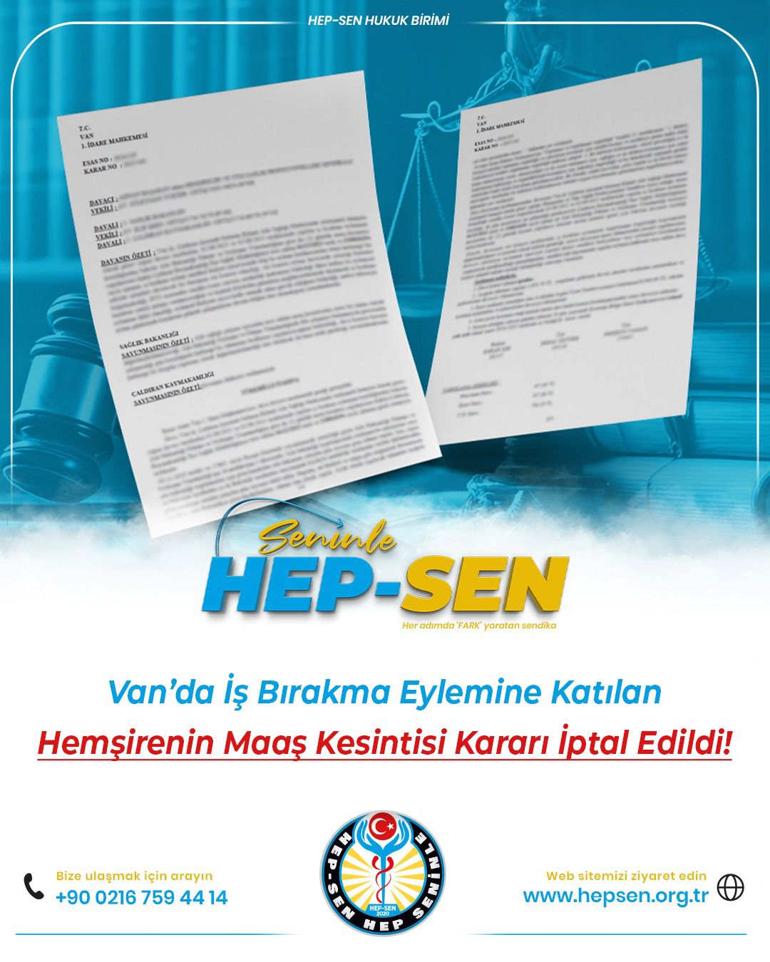 Van’da İş Bırakma Eylemine Katılan Hemşirenin Maaş Kesintisi Kararı İptal Edildi